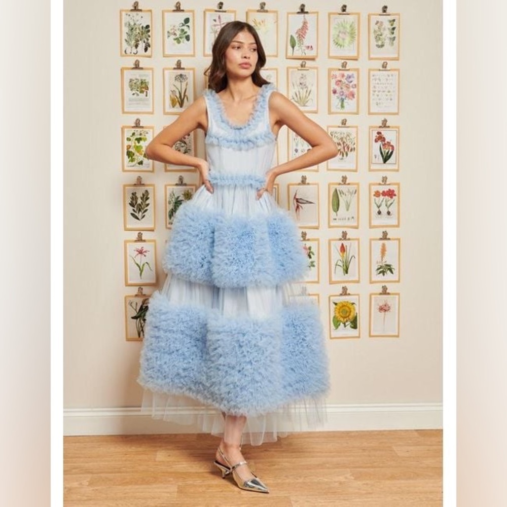 Sister Jane Dream Pastel Blue Ruffled Tulle Dress NWT | Romantic Ballet Gown - S